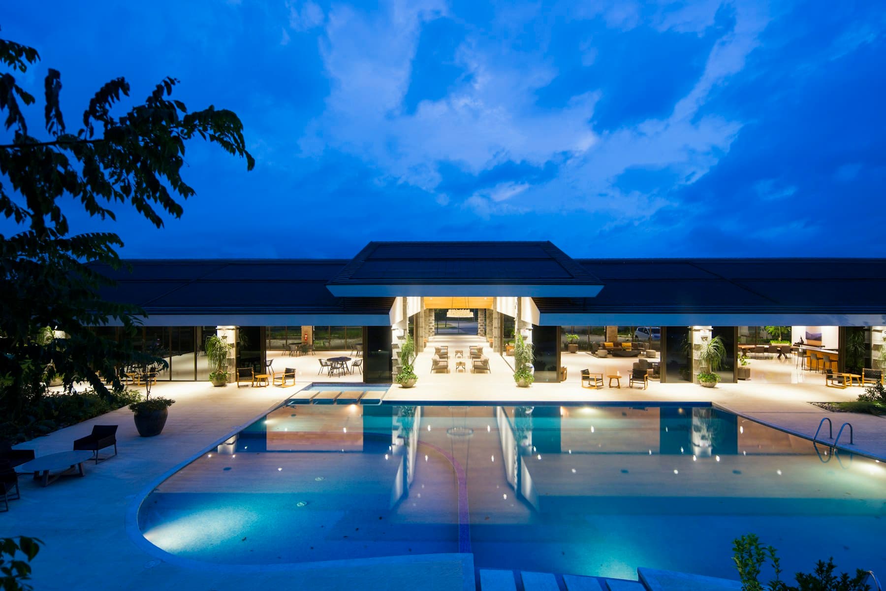 Warm resort dining atmosphere